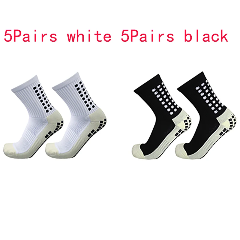 

10 Pairs Football Socks Glue Dispenser Men's Women's Mid-Calf Socks Non-Slip Running Sports Socks Bicycle Socks Cycling Socks