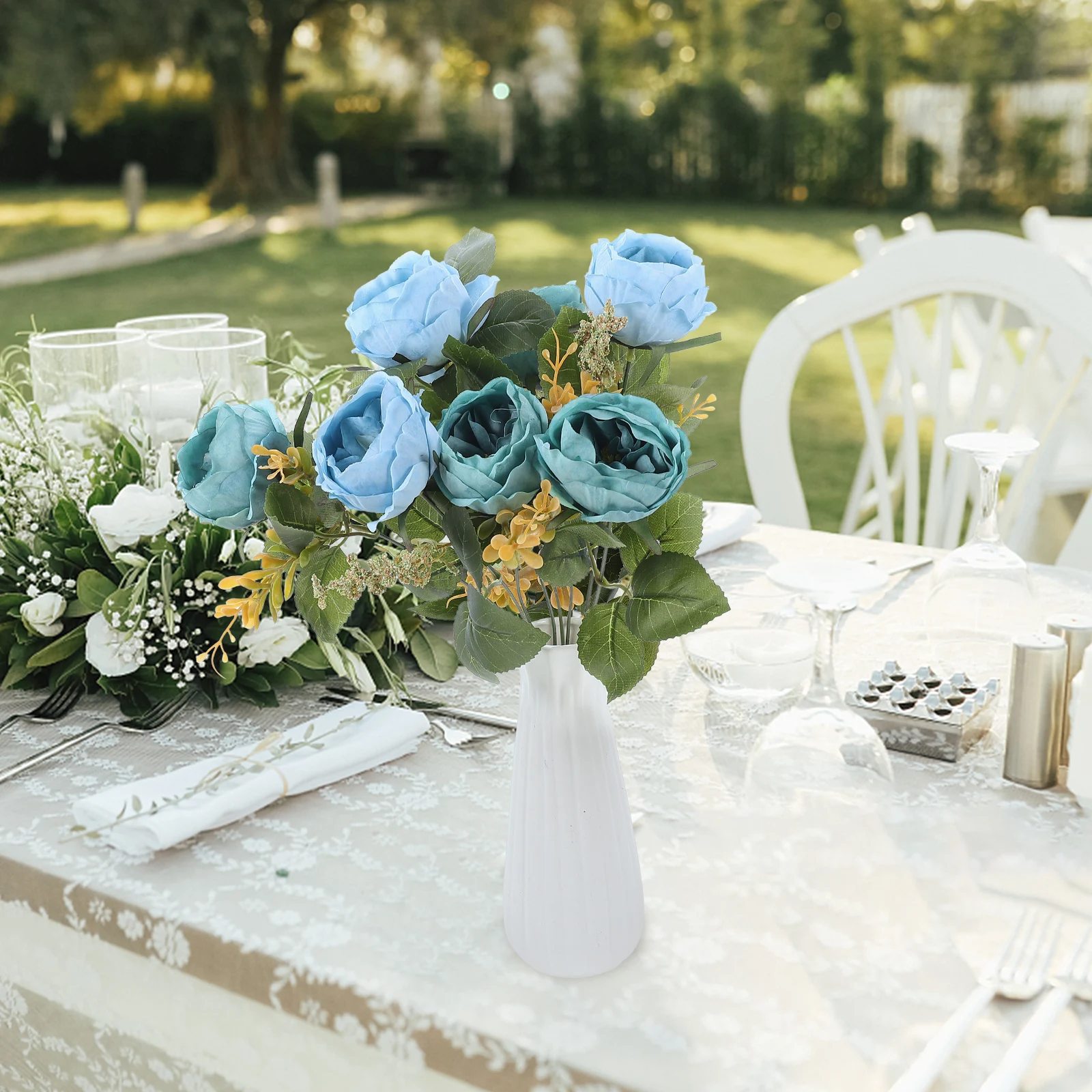 

Artificial Peony Faux Decorative Artificial Flower Stems Wedding Party Home Accessories Floral Bouquet Picks