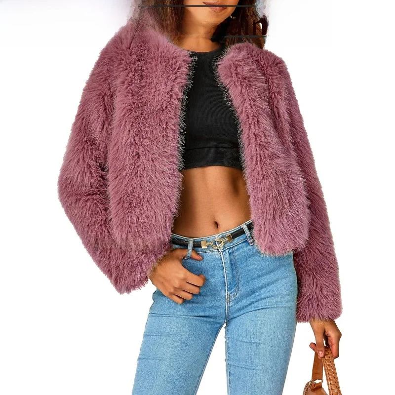 

Кружевной облегающий топ-жилет с бретелями, имитация меха, осенне-зимняя верхняя одежда, полиэстер, длинный рукав, круглый вырез