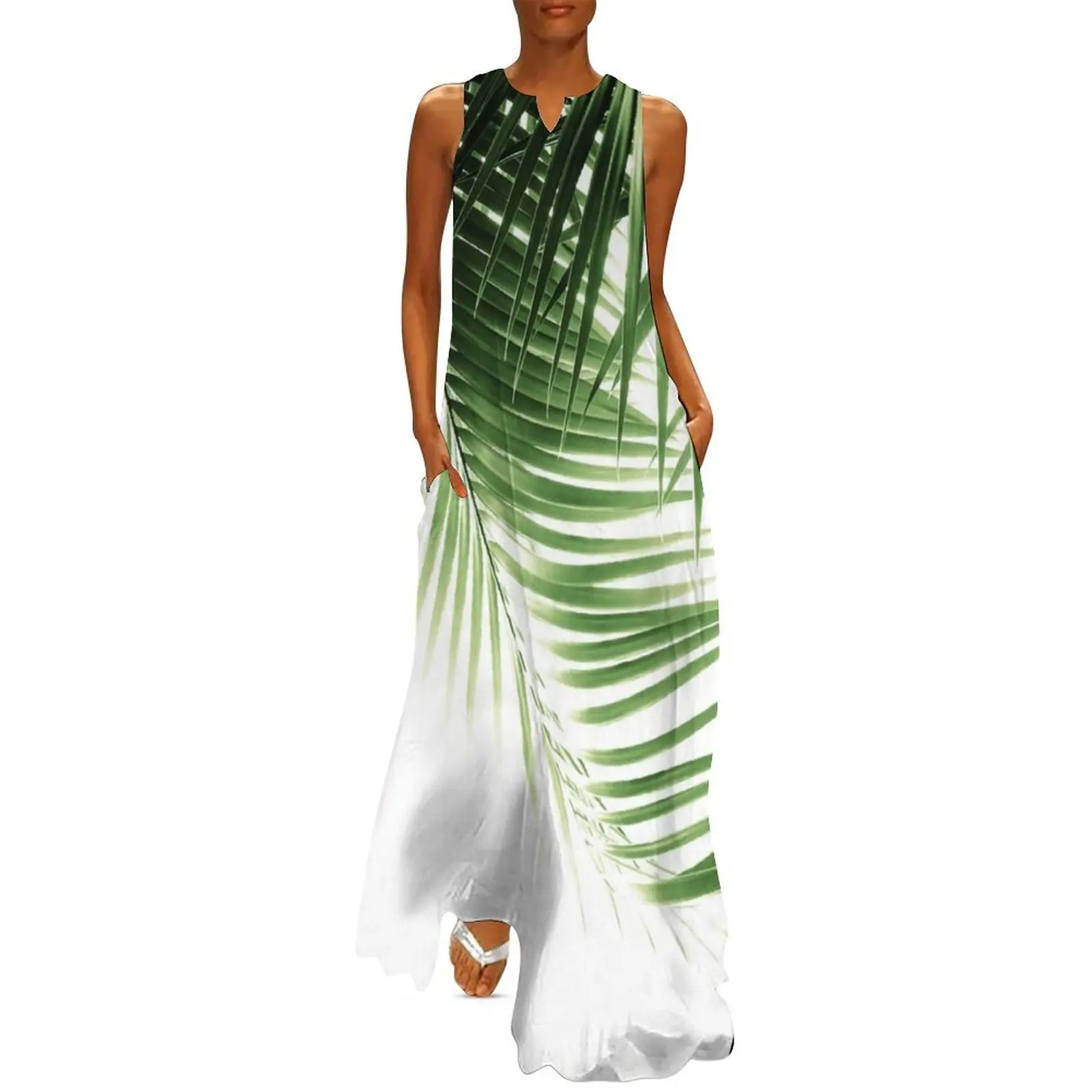 

Palm Leaves Green Vibes #9 #tropical #decor #art Long Dress clothes evening dress women womans clothing