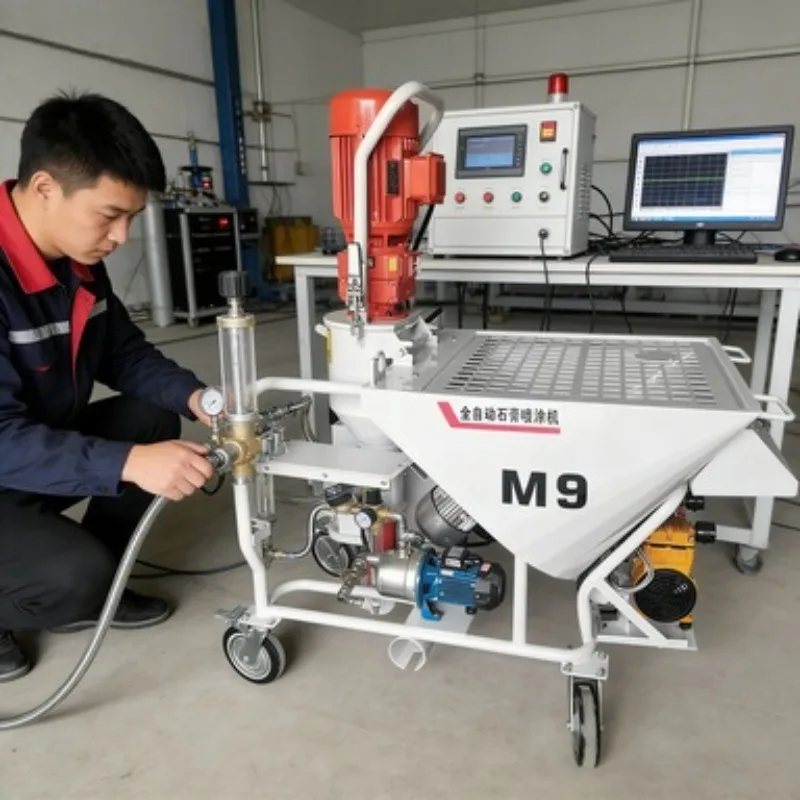 Cement Wall Render Machine with Engine Pump 220V/380V Professional Plaster Spraying Mortar Sprayer