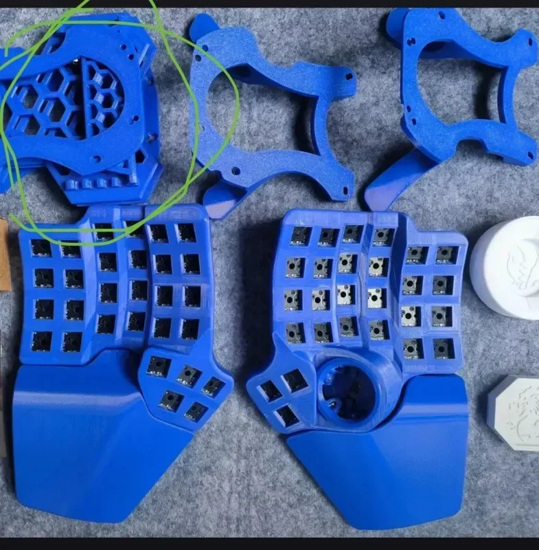 Charybdis Split Keyboard Kit 4x6 Custom Wired/Wireless Hotswap Mechanical Keyboard with Plam Rest/stamd/Trackball Game Accessory