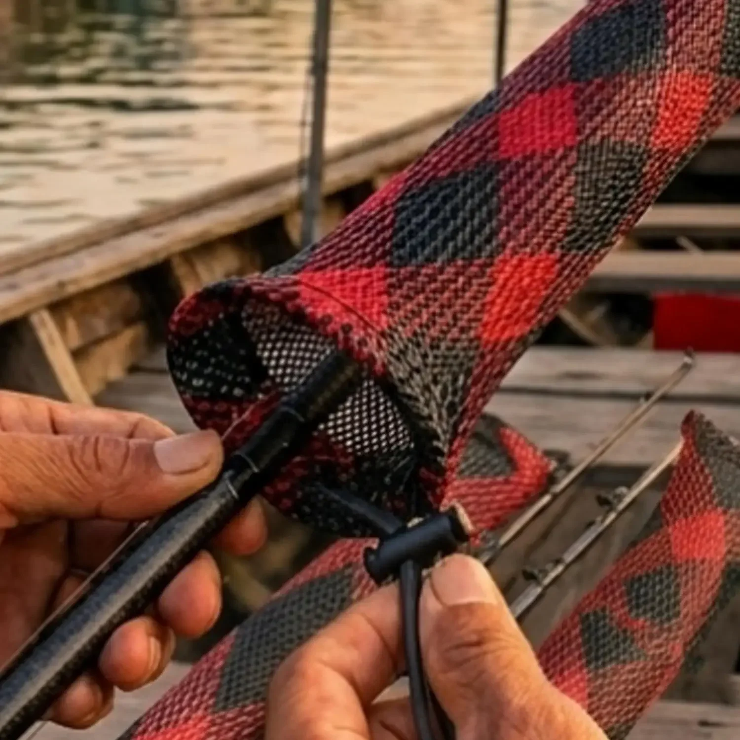 170cm Angelruten-Schutzhülle für Baitcasting- und Spinnruten, Atmungsaktiver PET-Netzsocken-Überzug, Feuchtigkeitsbeständig und Kratzfest, 2/1 Stück – Detail 10