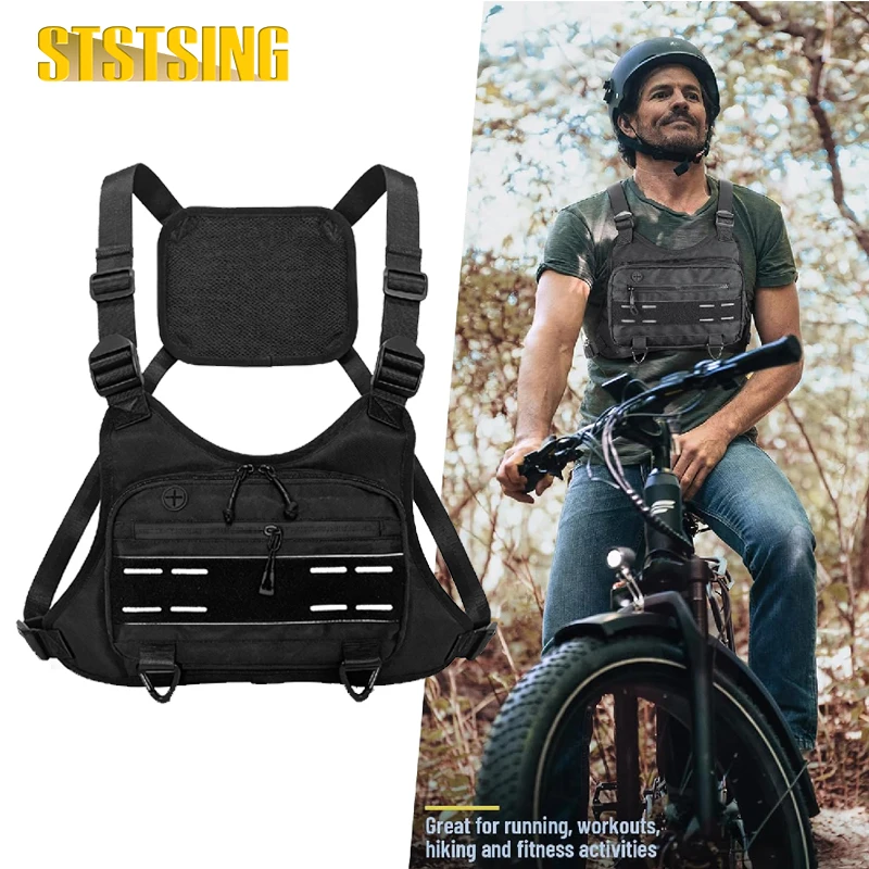 1PCS Chest Bag For Men and Women Water Resistant Running Vest Tactical Chest Bag Pack for Sports Outdoor