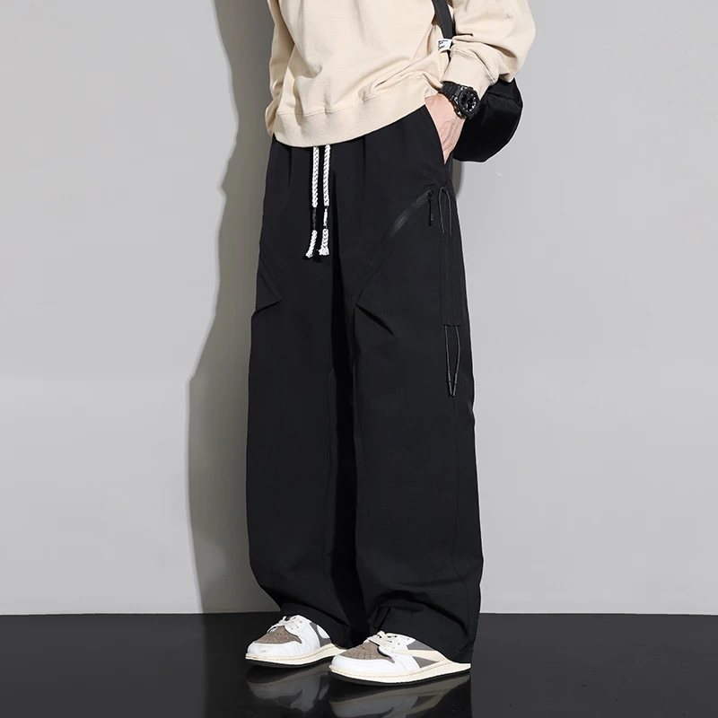 

Mountaineering pants Autumn Hiking Pants Zipper Casual Men's trousers Straight-leg Pant Spring Comfortable Workwear Men's Pants