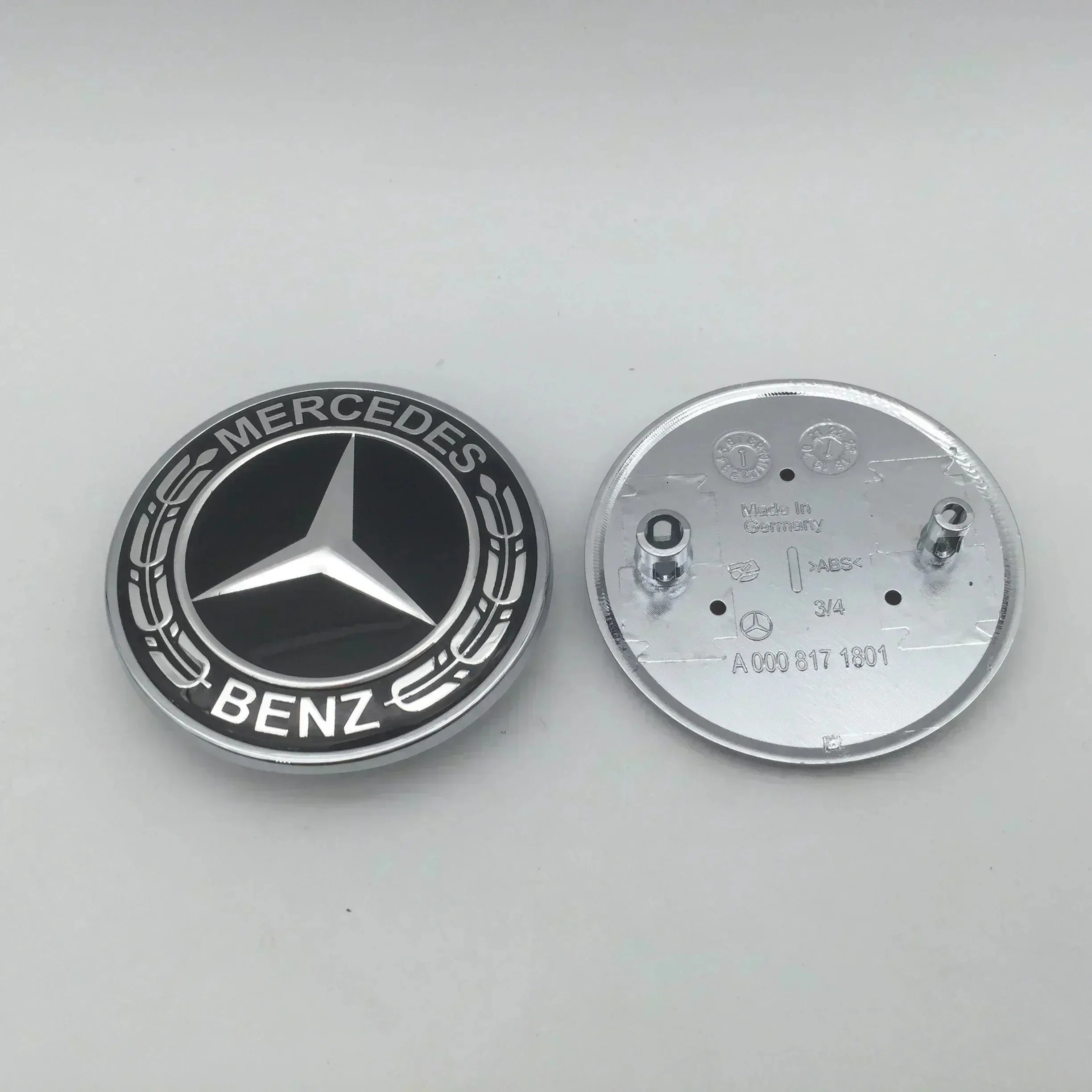 1pcs 3D ABS for AMG 57mm 2 pins Car Front Hood Emblem Bonnet Sticker Badge Decal Styling auto accessories