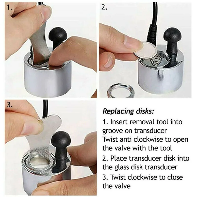 Ultrasonic Atomizer Disc Transducer 20mm Ceramic For Dimplex M011B Optimyst Fire Heater Humidifier 2Pcs And 1 Spoon Replacement
