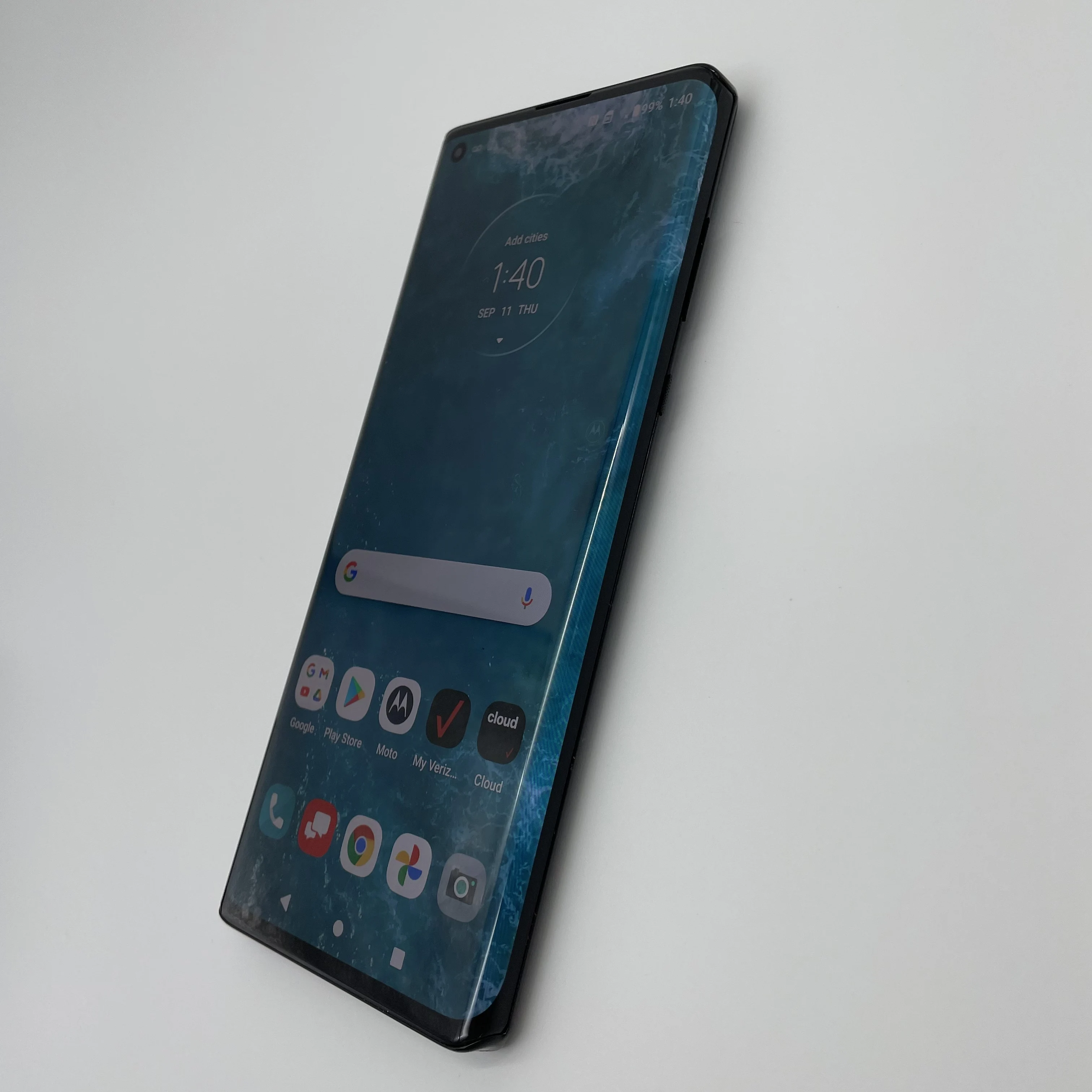 الأصلي مقفول Motorola Edge + (2020) XT2061 6.7 "5000mAh12GB RAM مكبر الصوت شحن سريع الهاتف المحمول في حالة جيدة