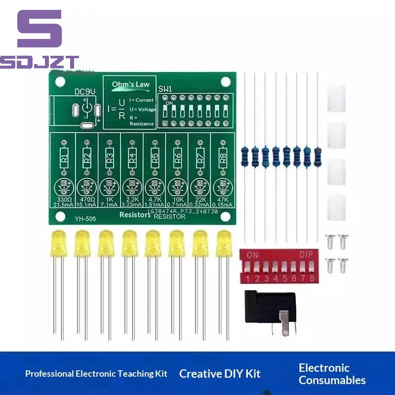1Set Soldering Practice Kit LED Circuit Test DIY Electronic Training Board For Beginners Learning Projects