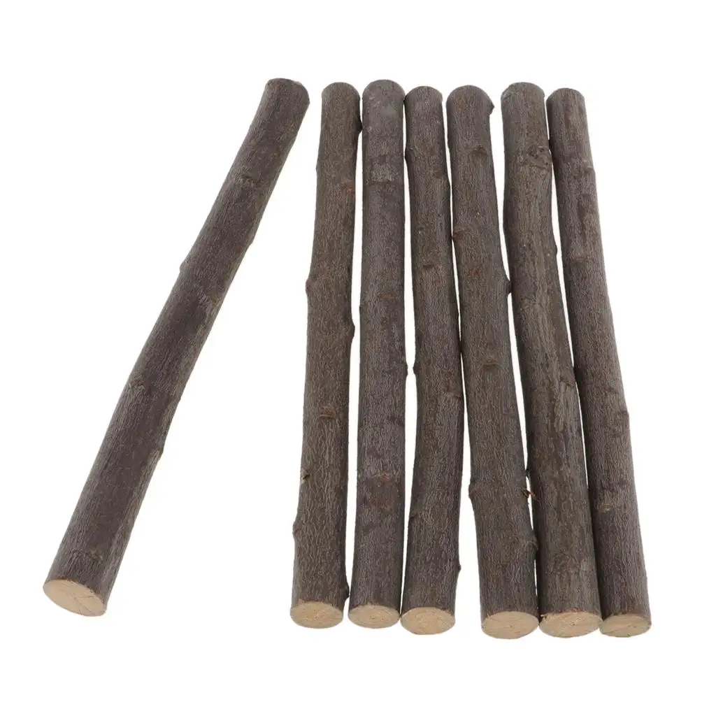 

7Pcs Party Log Sticks Photo Props Wedding Table Garden Home Decor DIY Wooden Crafts