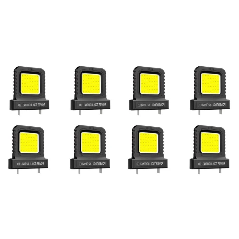T21C 14W 21V Power Tool LED Work Light Lithium Battery LED Auto Repair Work Light Floodlight For Outdoor Construction 8PCS