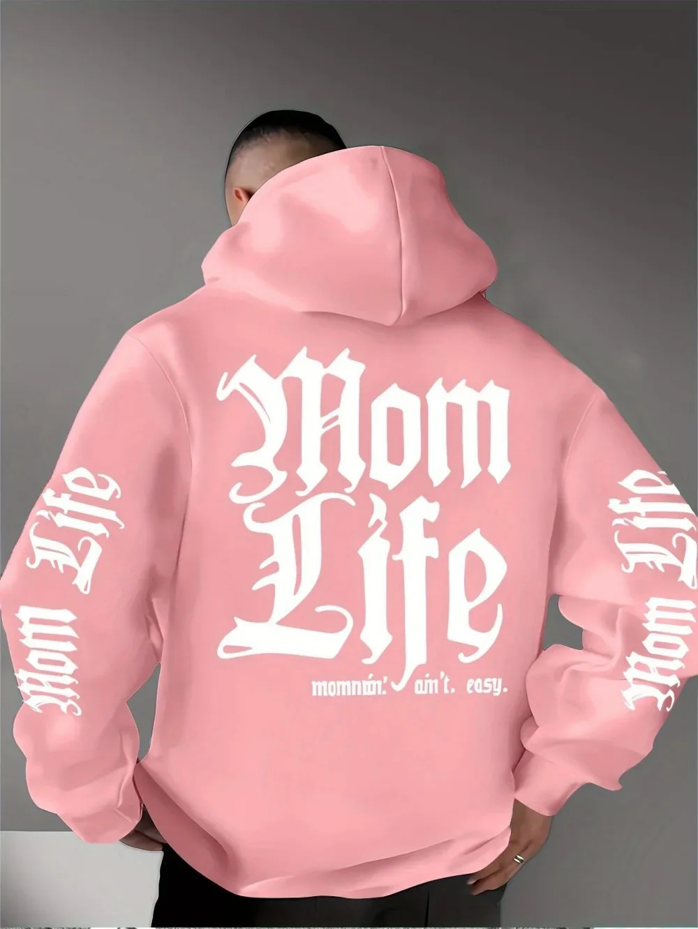Europäischer und amerikanischer Herbst-Hoodie für Herren mit Gothic-Buchstabendruck, bequem, weich, für Outdoor und urbanen Trend – Detail 6