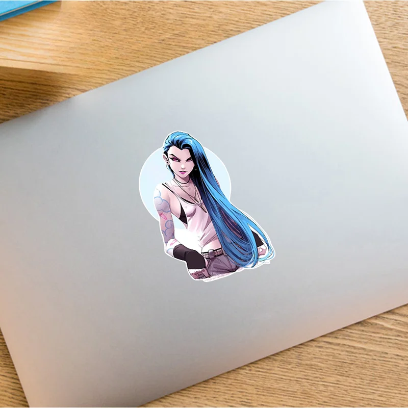 JPCT Fun Anime League of Legends Stickers for Cars, Campers, Bumpers, Doors Waterproof Ethyl Thin Stickers Size 13cm x 8.3cm