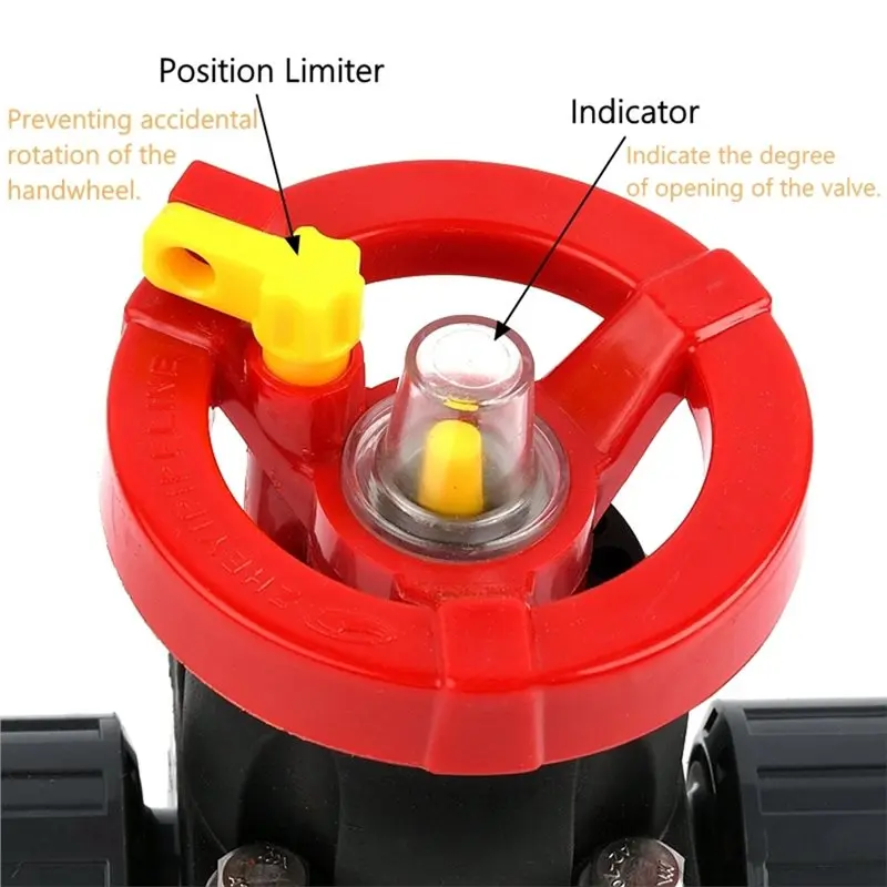 【EFFICIENT 】Double-Union UPVC Diaphragm Valve DN 15- 50 For Aquarium And Garden Irrigation Systems