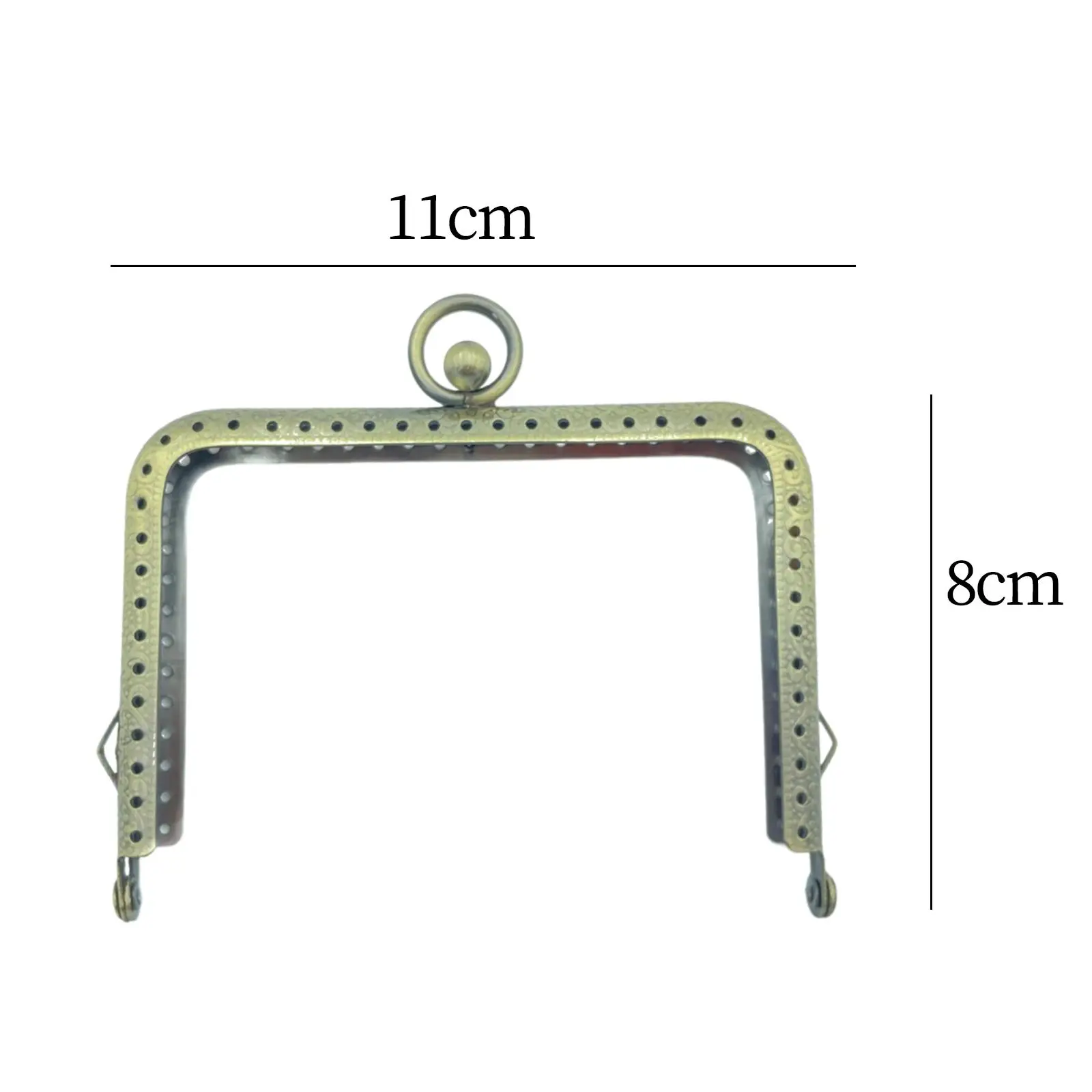 Metal Purse Frame Embossed Easy to Use Purse Making DIY Craft Sewing Wallet Accessory Clutch Frame Clasp Lock Bag Handles