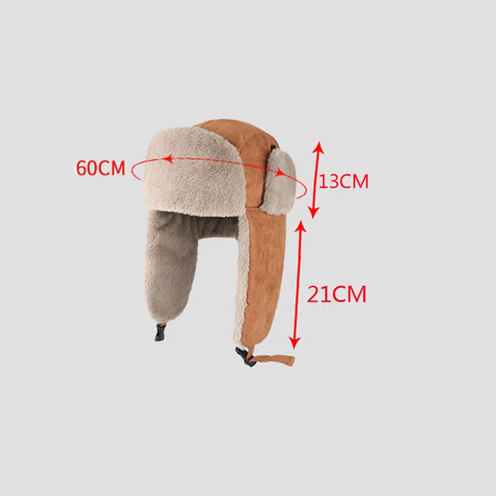 Fleece Hat Warm Ear Flaps Ski Cap Outdoor Sport Winter Thermal Hat for Men Women