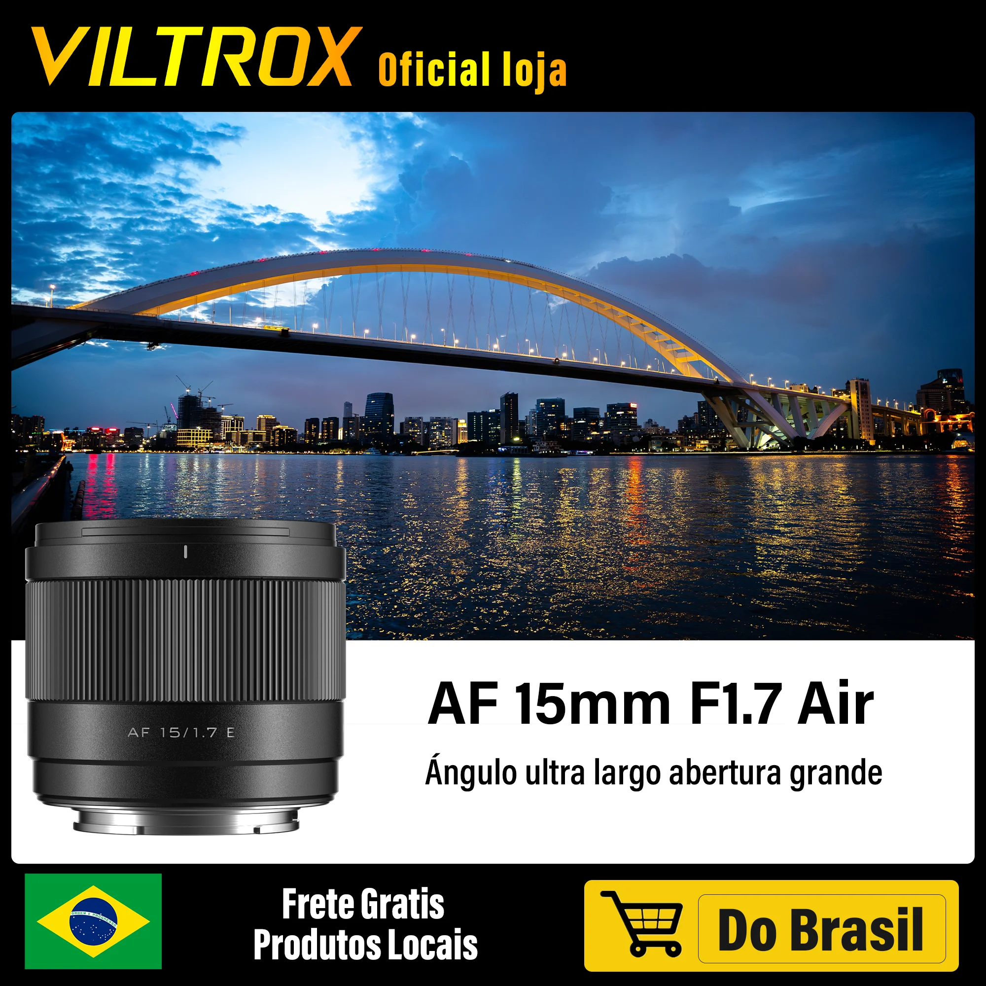 Viltrox 15mm f1.7 Air para 15mm sony lente de câmera sony e de 15mm grande abertura foco automático ultra grande angular APS-C lente vlog Fotografia de casamento zv-e10 a6700 a6600 a6500 a6400 a6000