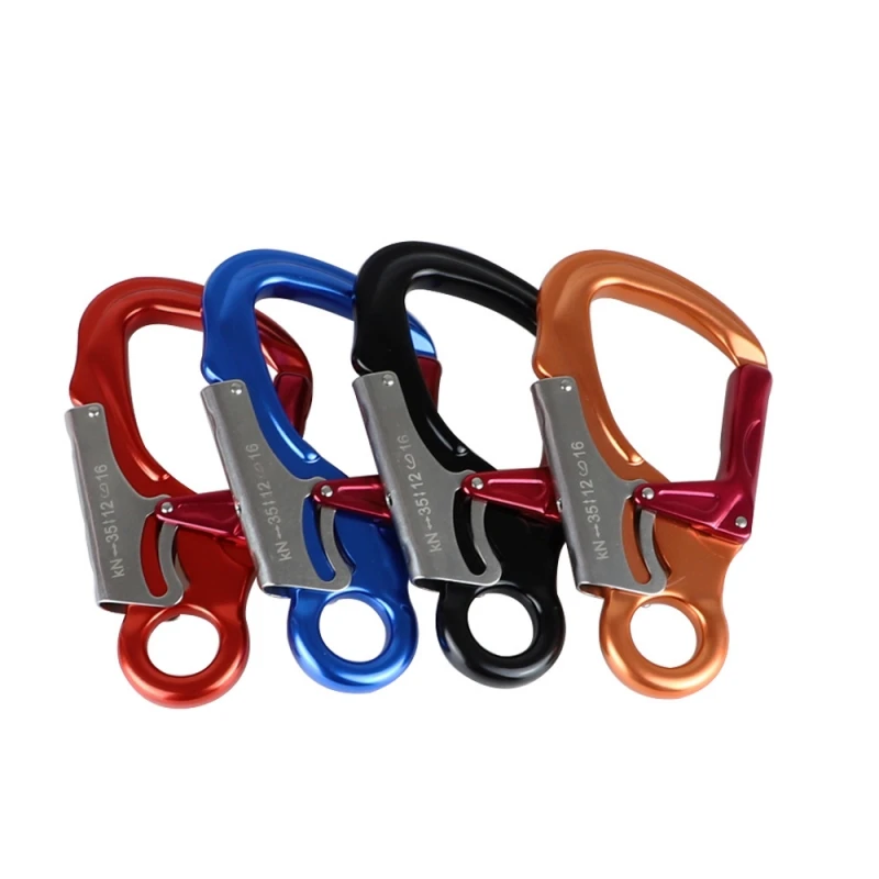 7075 Aviation Aluminium Material 35KN Heavy Duty Tension Auto Safety Lock Outdoor Professional Climbing Carabiner