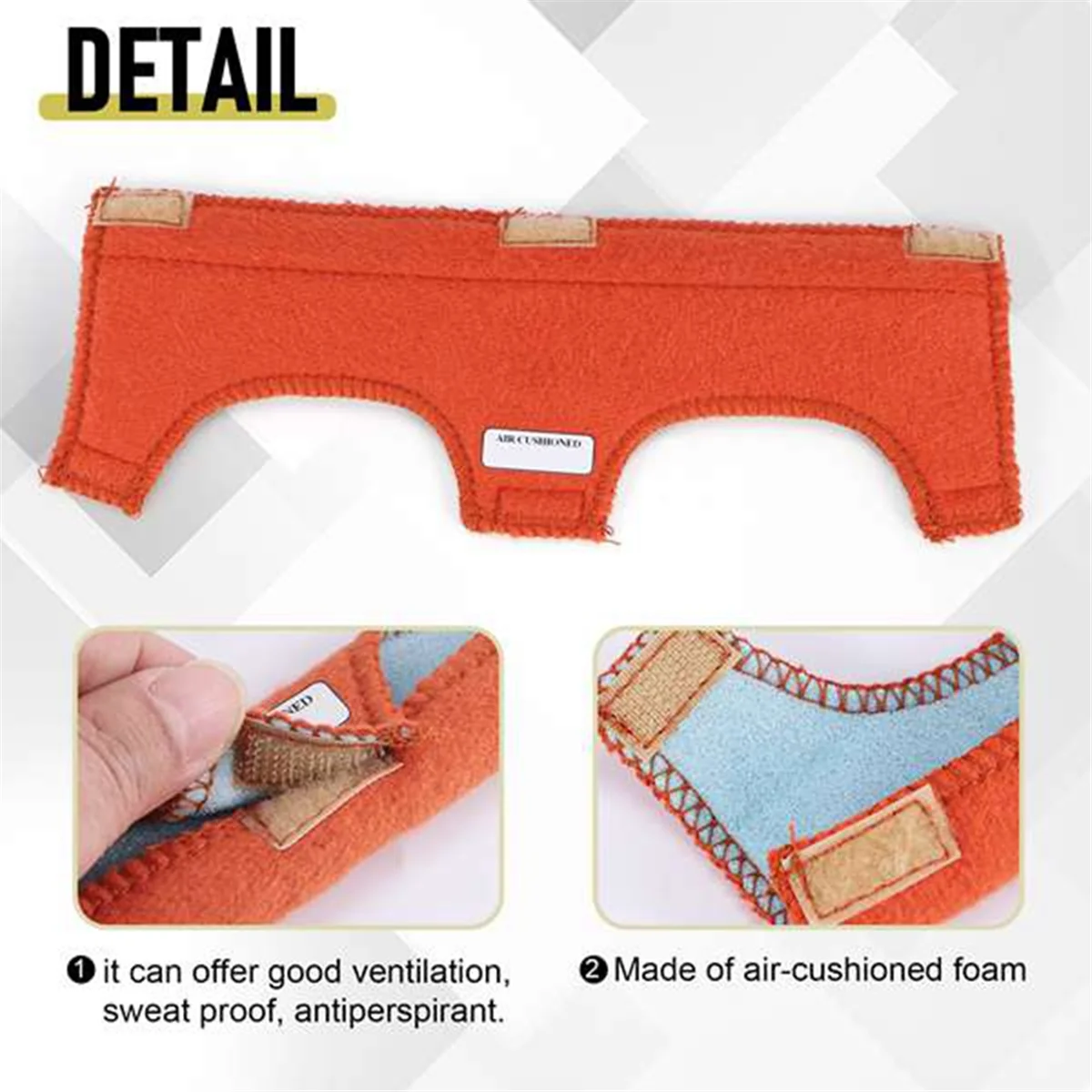 FZFZ 4個入り ヘルメット用汗止めパッド エアークッション付き 20-3200V対応 ヘルメット汗止めバンド 洗濯可能