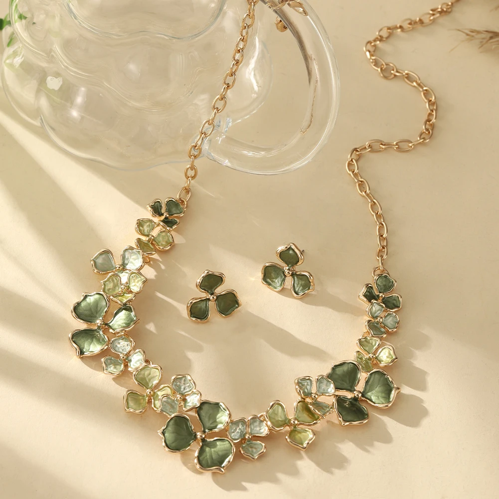 Cring Coco Enamel Flower Necklace for Women, Elegant Gift