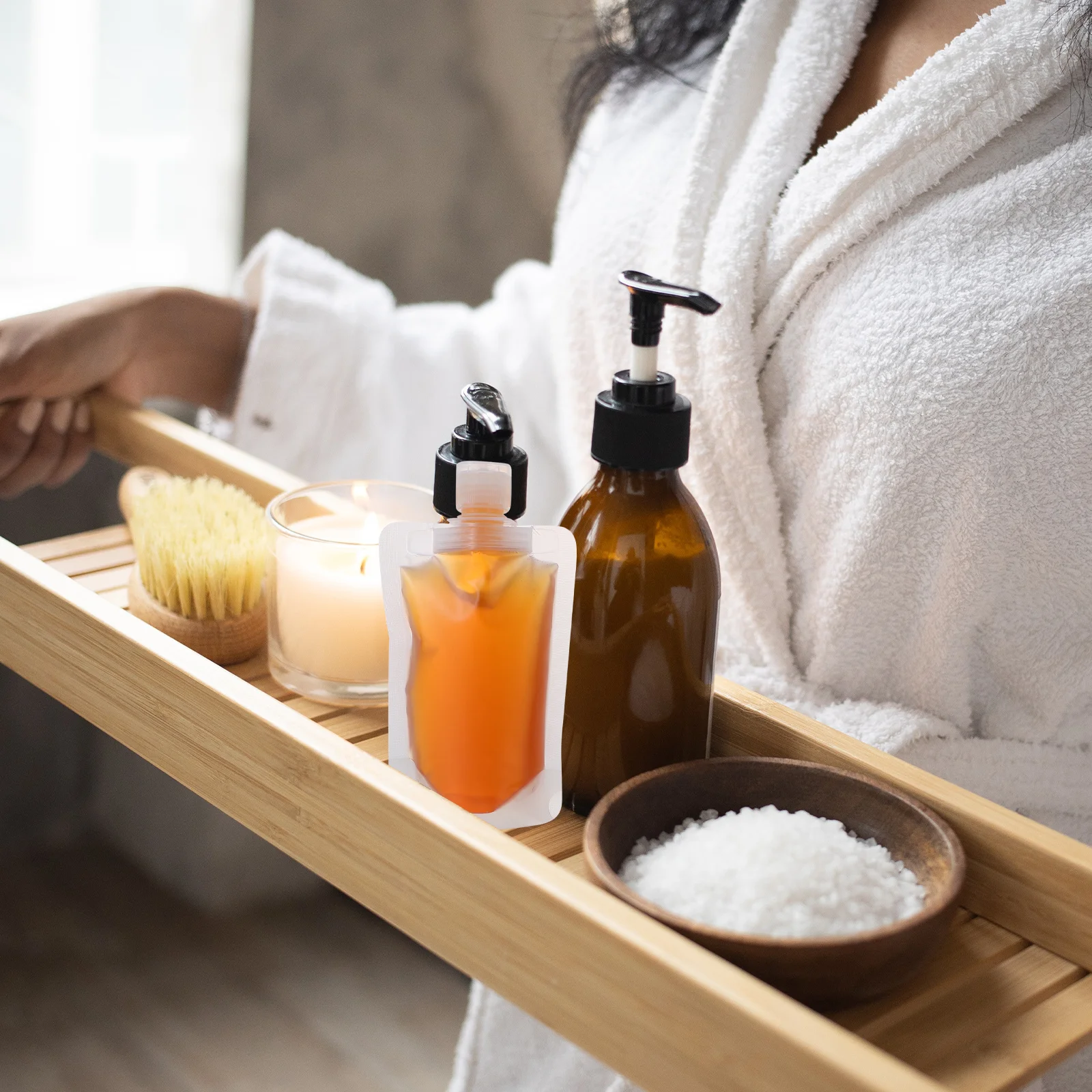 

24Pcs Shampoo Pouch Travel Lotion Bag Compact Refillable Container Spill-Proof Storage for Daily Use Lotion Pouch