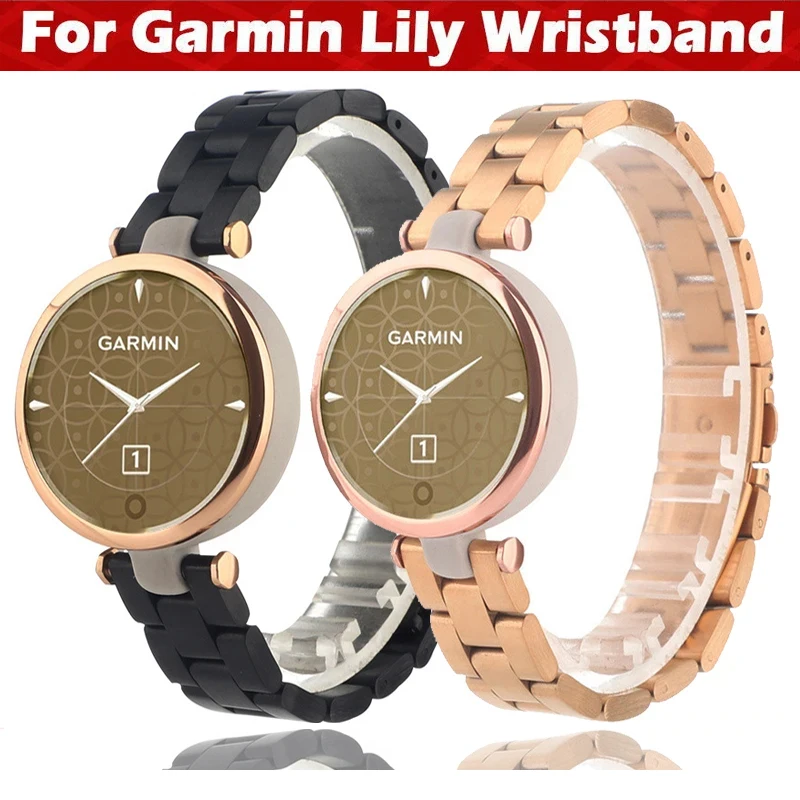 Stainless Steel Band For Garmin Lily Replacement Smartwatch Metal Bracelet Correa For Garmin Lily Watchband Classics Strap