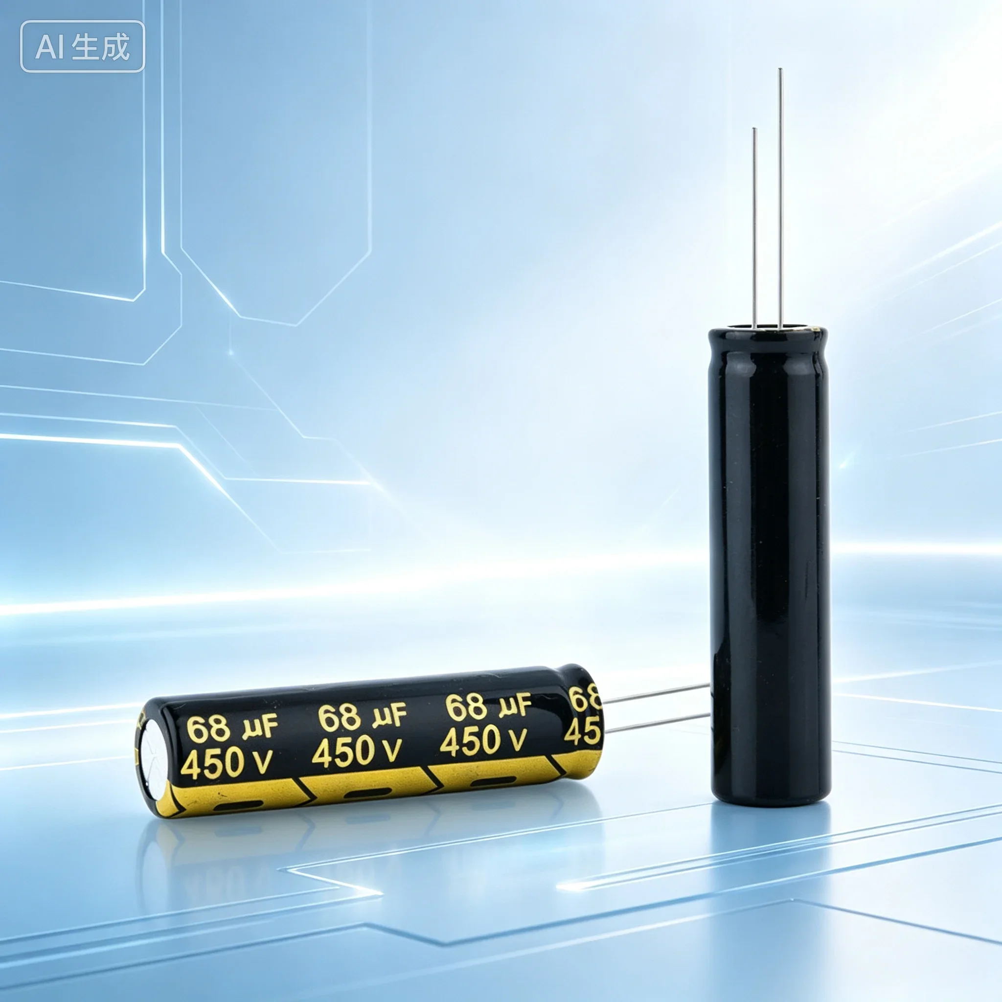 Efficient 68UF 450V Low ESR Electrolytic Capacitor for LCD Power Adapter, Size 13X50MM  100pcs