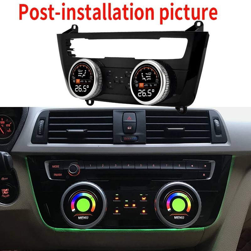 Touch Screen LCD Air Conditioner Panel AC Display Climate Control Paneles 32 Colors Ambient Light Dashboard for BMW 3 Series