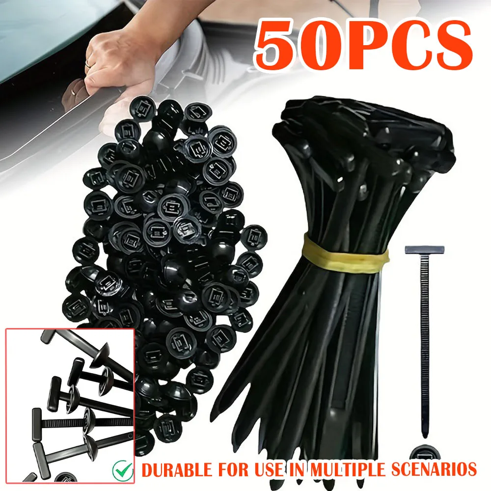 

50 PCS of heavy-duty self-locking General Motors nylon zip ties, using UV resistant high-strength fasteners in multiple scenarios
