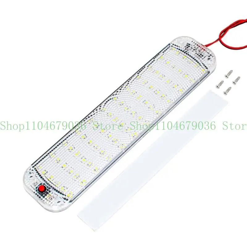 652F LED Interior Light 10W 72 LED Universal Bright Interior Light With ON/OFF Switch For 12V-80V Car Truck Dome Ceiling Lamp