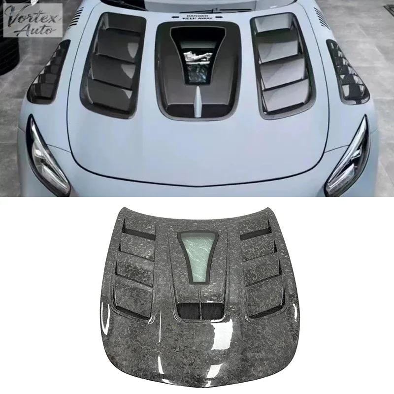 For Mercedes Benz AMG GT GTS GTC C190 R190 2015-2021 M Style Carbon Fiber Engine Hood Bonnet Lightweight