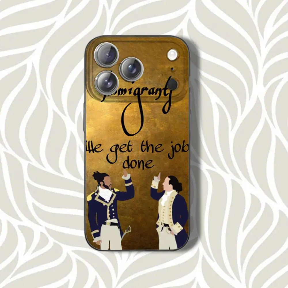 حافظة هاتف H-Hamilton L-Lyrics-E لهاتف iPhone 16,14,11,17,13,15,12,Air,Plus,Pro,Max,E,Mini Frosted for MagSafe Magnetic Gray