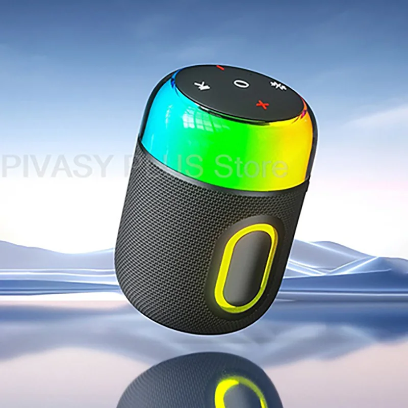 

12 Вт Bluetooth-динамик IPX5 Водонепроницаемый звуковой ящик 2000 мАч Бумбокс 6 часов игровые сабвуферы Красочный свет TWS для путешествий на открытом воздухе Кемпинг