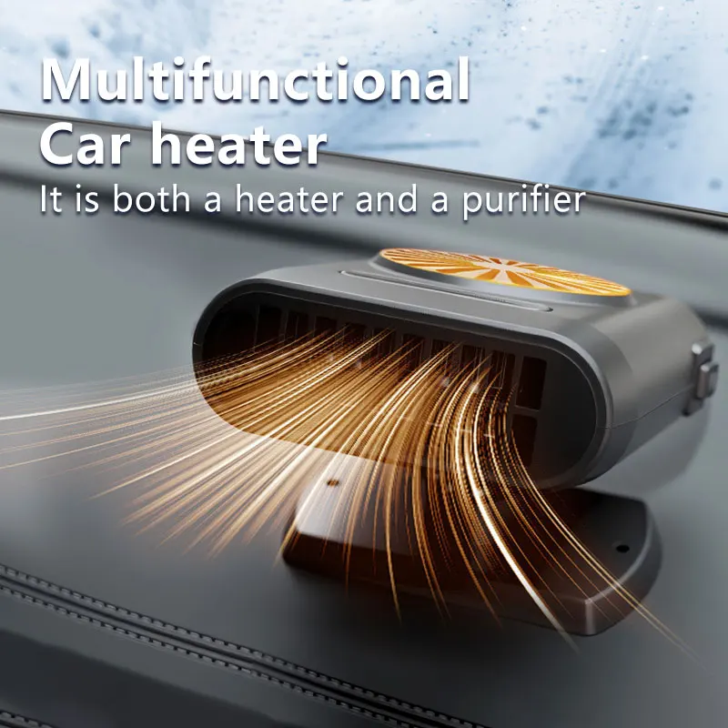 Lenovo 2 IN 1 Car Cooling & Heater Portable Fan Auto Windshield Anti-Fog Electric Heating Dryer Defogging Demister Defroster