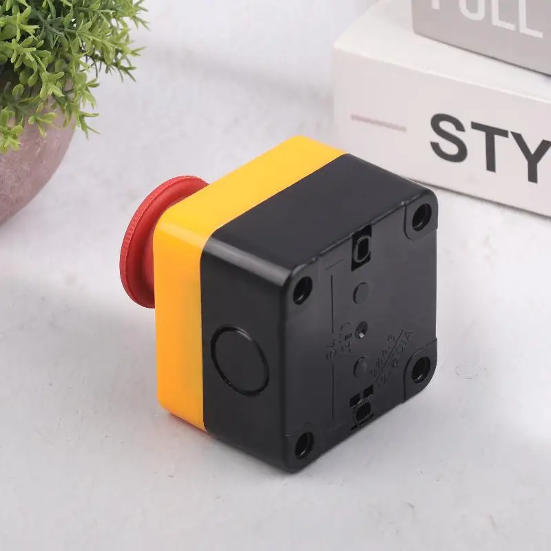 New 1NC E-stop Push Button Switch 10A Latching Button Switch CNC Exigent Stop Switch For Electrical Industrial Emergency Stop