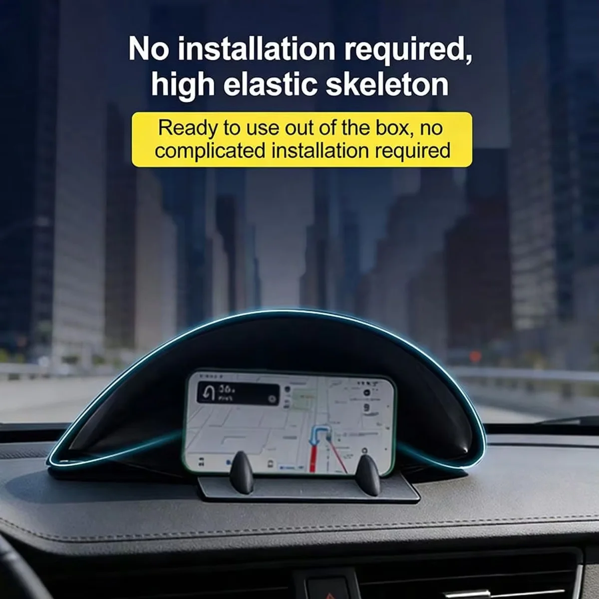 Anti-Glare Car Phone Sunshade Folding Heat Resistant Shield for Automotive Suv Dashboard Driving Navigation