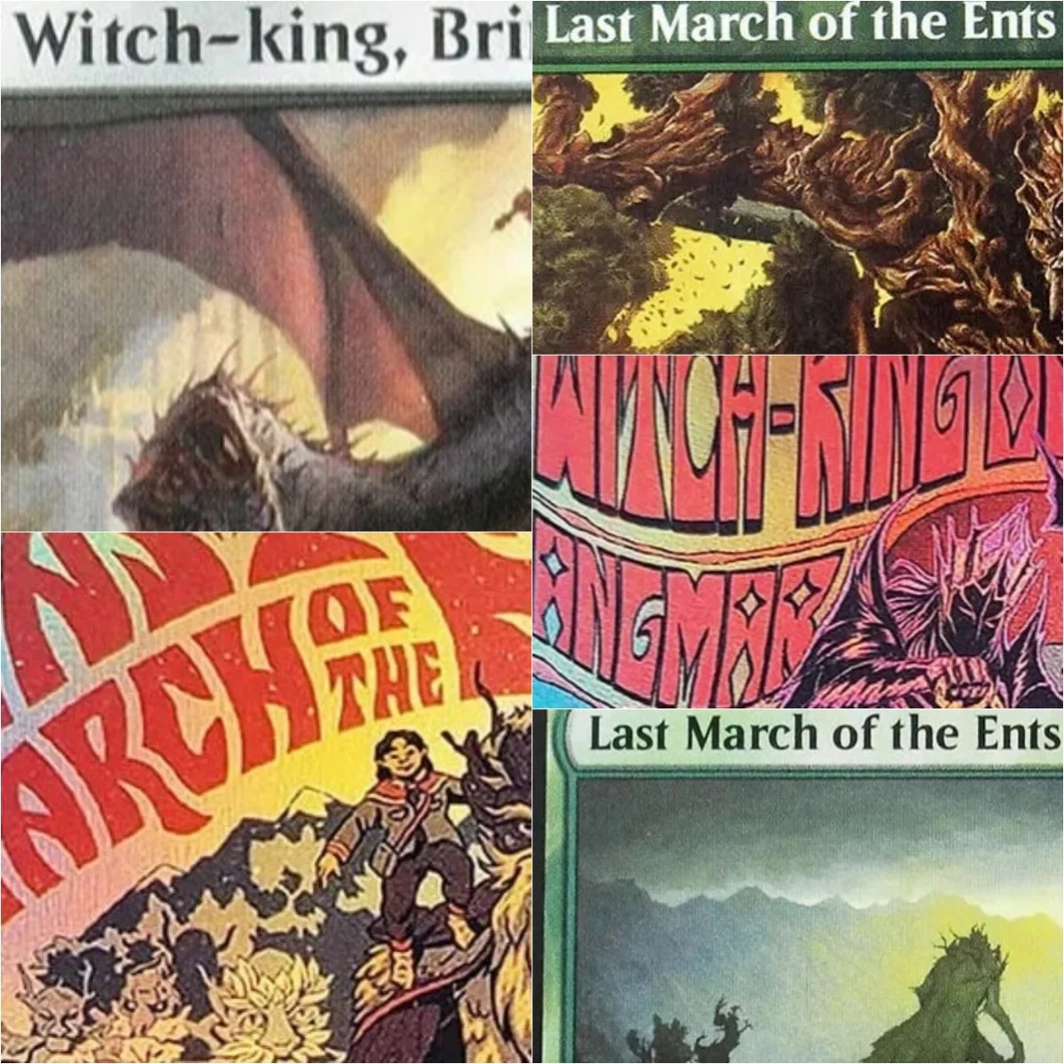 "Witch-king of Angmar/Last March of the Ents" TCG Magical Proxy Black Top Quality Playing Cards Board Game Deck Trading Cards