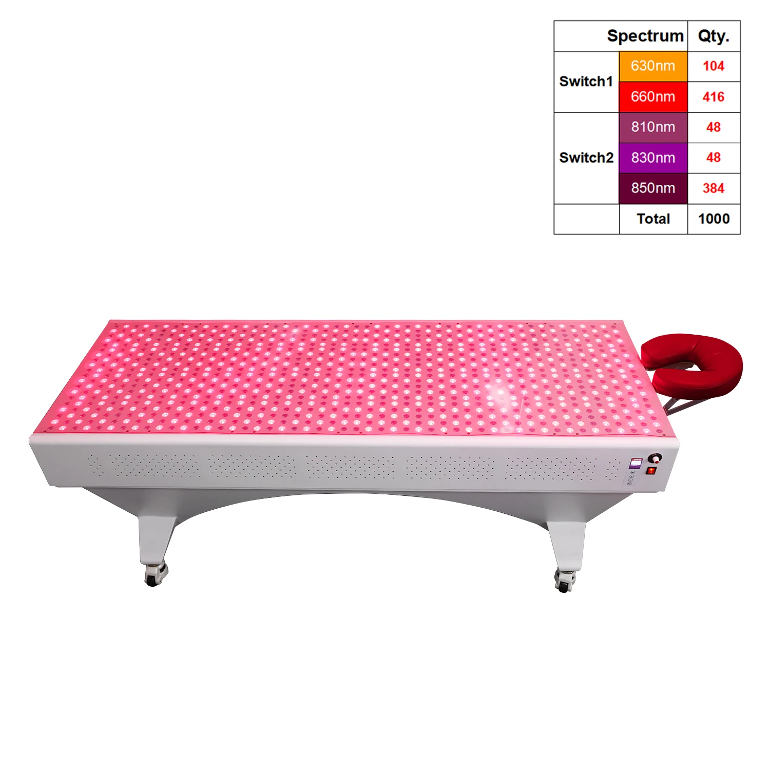 Gyms Home full body 6000W 660nm 850nm with speaker curve design motorized stander red light therapy bed panel For beauty Salon