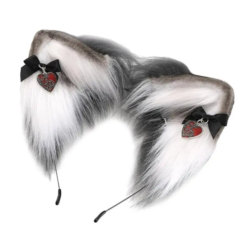 

652F головной убор с ушками животных в стиле панк, металлический головной убор, жуткие уникальные повязки на голову для и игр