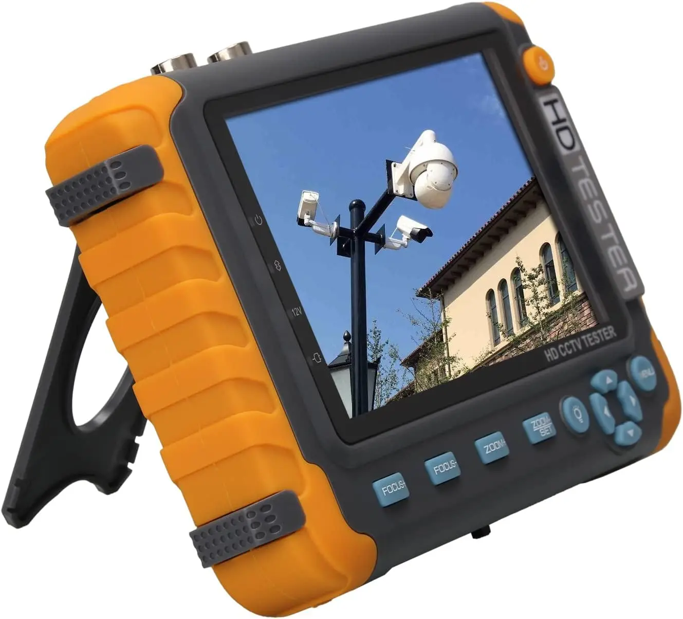5 inch CCTV Tester AHD TVI CVI CVBS Coaxial Analog Camera Moniton,HDMI Input & VGA Input Camera Debugging Helper