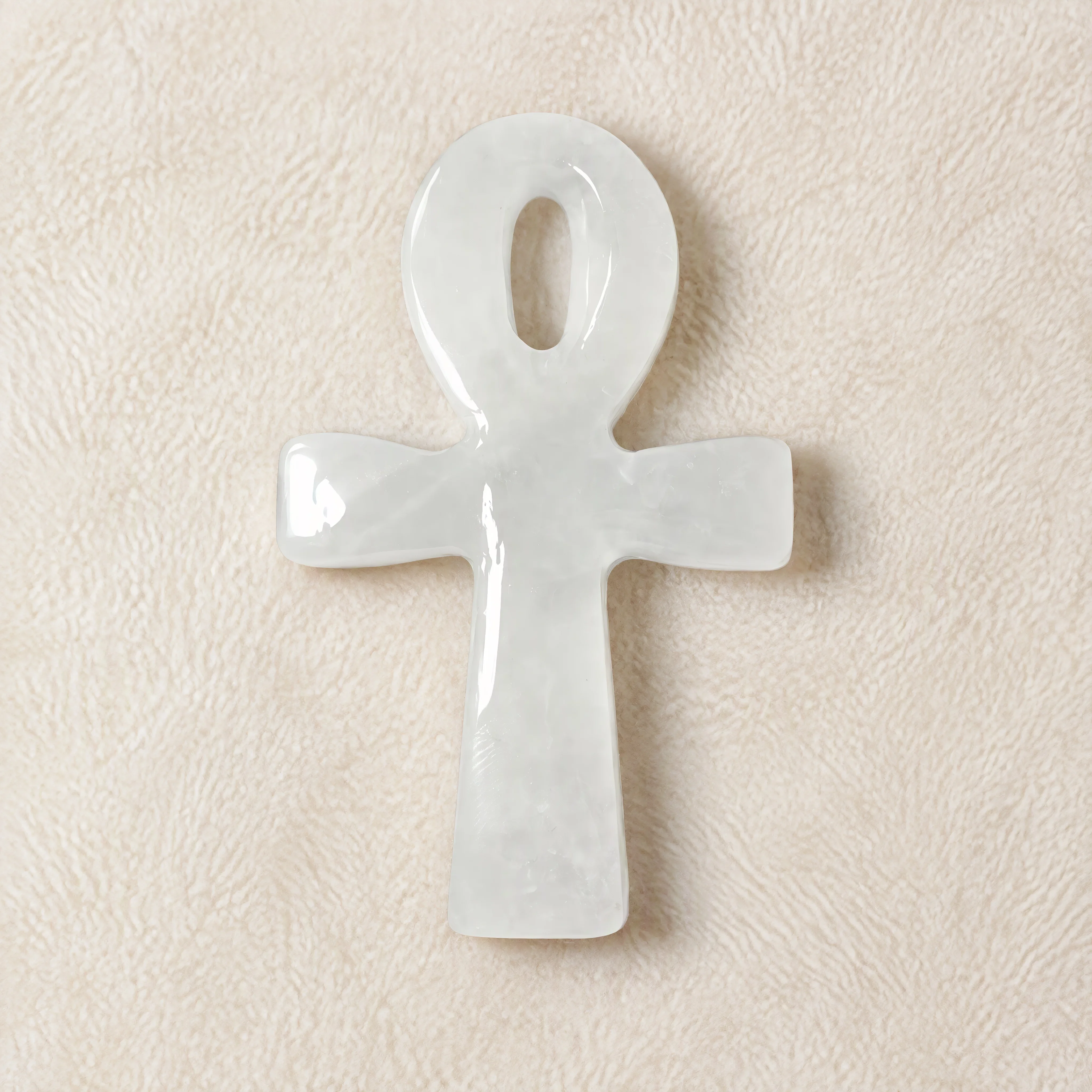 random pattern natural stone or crystal fire stone ankh 10cm wealth attraction decorative stone carving mineral collection