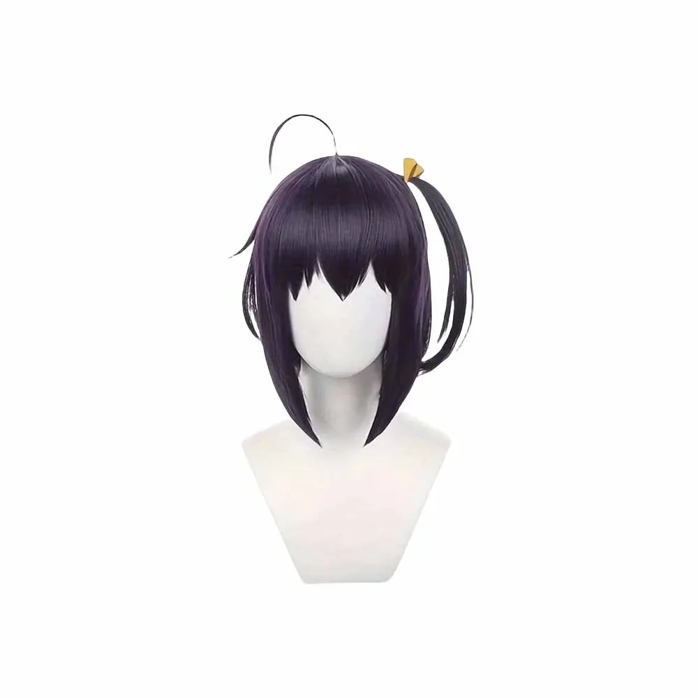 

Anime Love, Chunibyo Other Delusions Takanashi Rikka Cosplay Wig Purple Black Heat Resistant Synthetic Hair Wigs