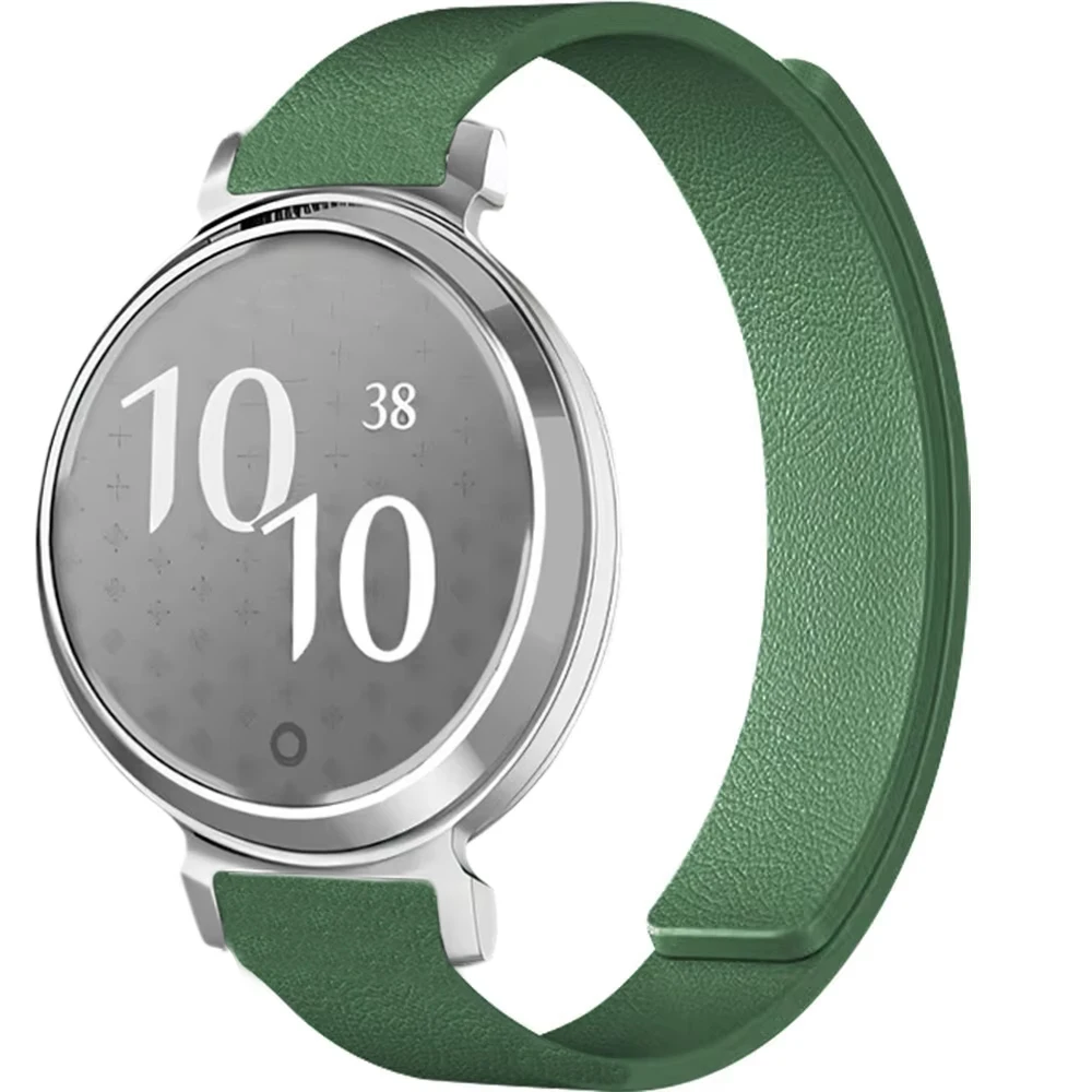 Bracelet à boucle en Silicone de 14mm pour Garmin Lily 2, Bracelet de sport magnétique à motifs litchi pour Bracelet de montre réglable Garmin