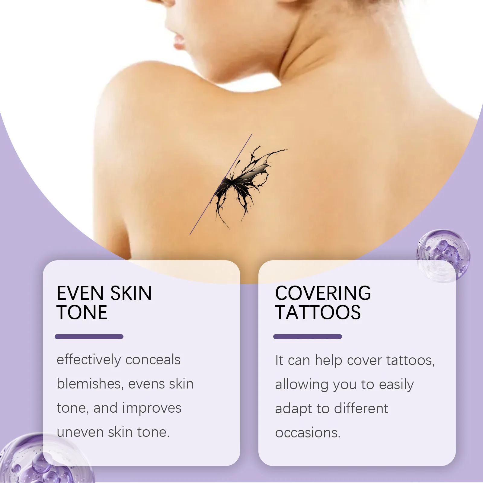 EELHOE Body Concealer Volledige dekking Vlekkeloze langdurige littekenbedekking Vlekken Natuurlijke afwerking Professionele waterdichte concealer