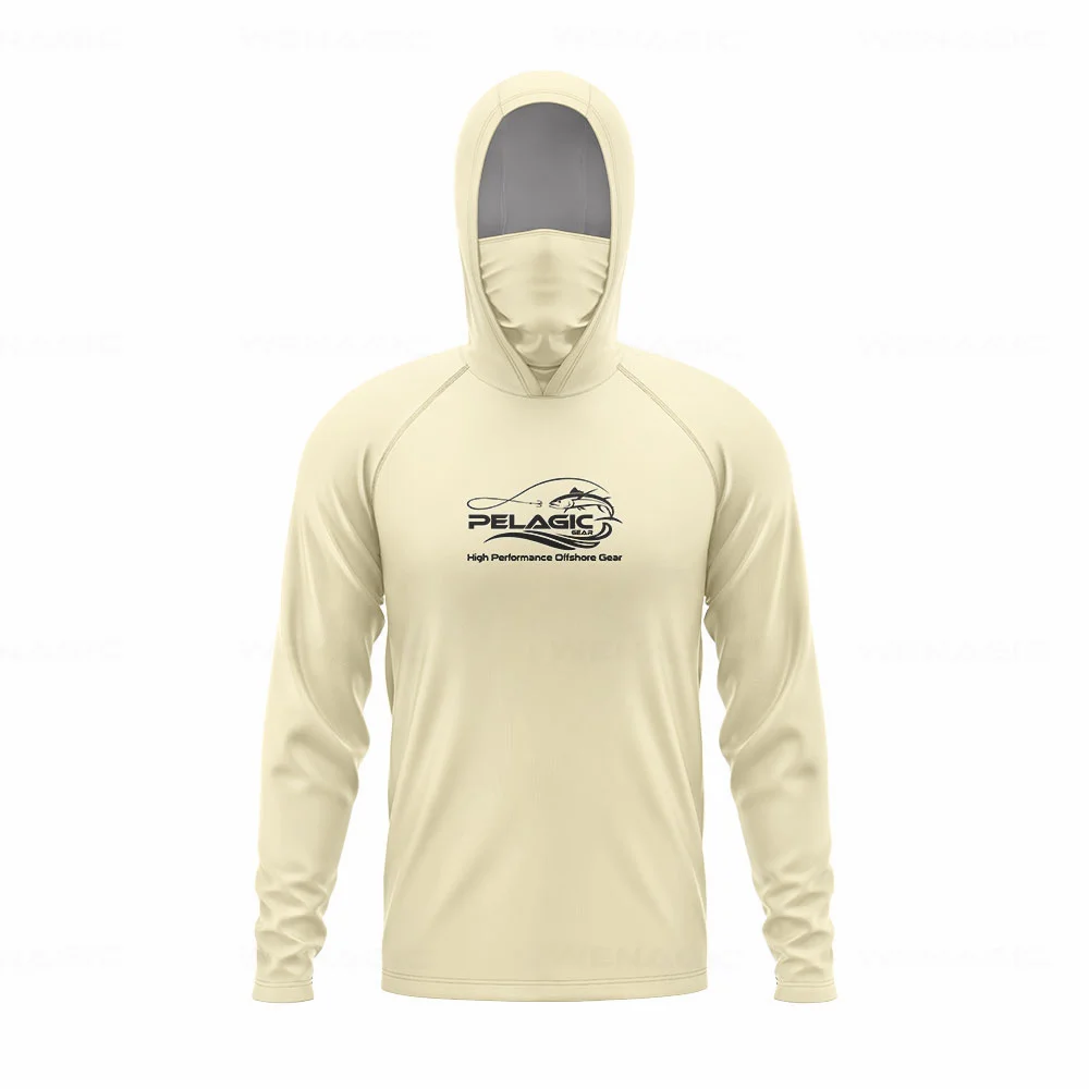

pelagic gear Men Hood Fishing Shirt long sleeve Fishing clothing fishing t shirt uv protection fishing shirt Fishing Apparel