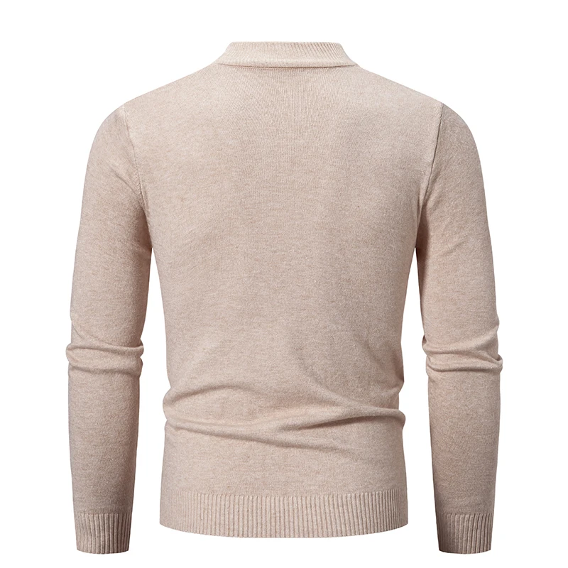 Winter High Neck Thick Warm Sweater Men Turtleneck Brand Mens Sweaters Slim Fit Pullover Men Knitwear Male Double collar