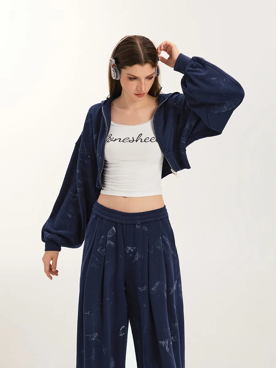 

Vone eeE American Retro Heavy Work Color Wearing Hoodie Early Autumn 2026 New Spicy Girl Top Cotton ort Jaet