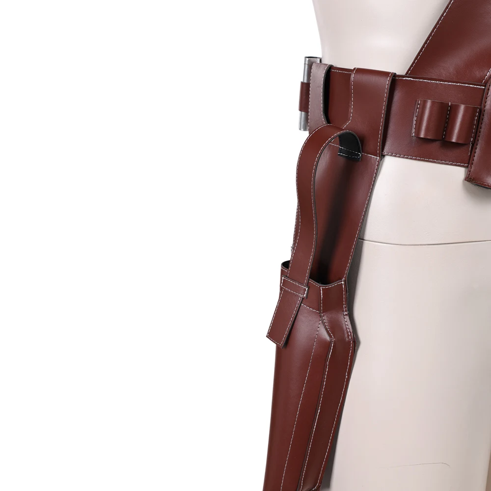 Din Djarin Cosplay Strap Belt Harness Gloves Shoulder Bags Costume Accessories For Adult Men Roleplay Props Halloween Carnival view 3
