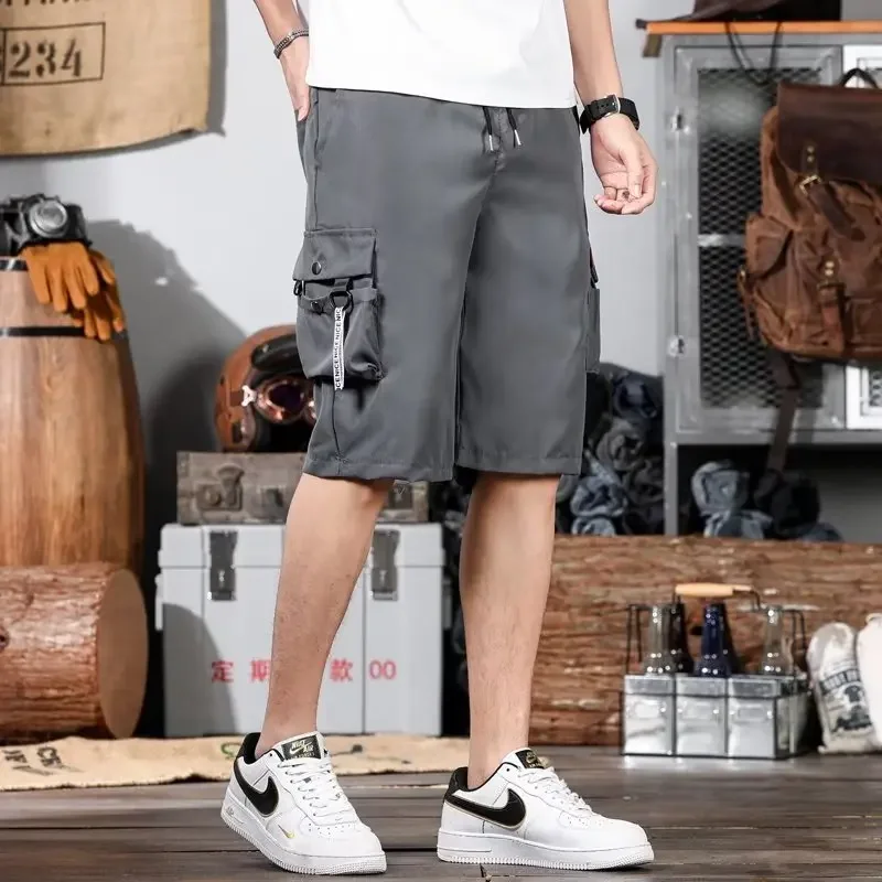 

Шорты для работы, модные летние шорты средней длины в японском стиле, Свободные повседневные шорты большого размера, модная укороченная верхняя одежда в японском стиле