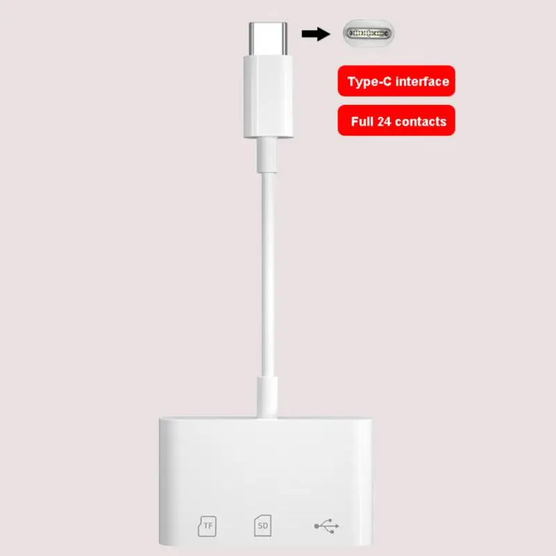 1PCS Elough Type C Adapter TF CF SD Memory Card Reader USB C Card Adapter For Macbook OTG Writer